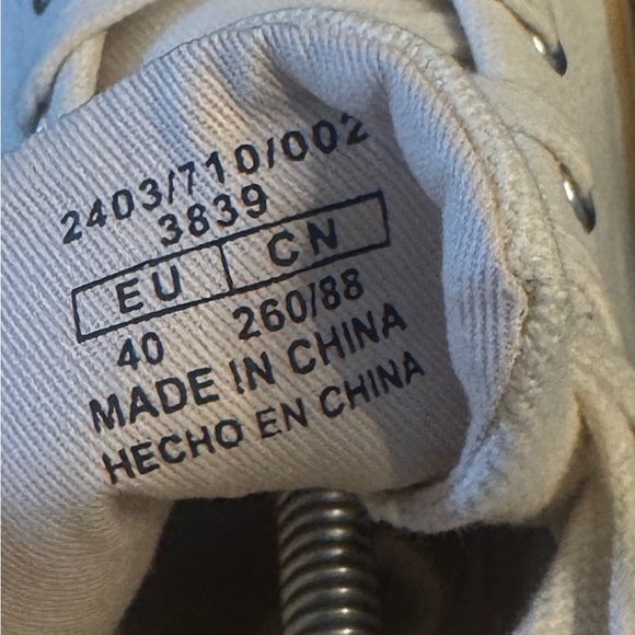 ZARA | Women's White Canvas Sneakers cream Sz 40 - Picture 5 of 7